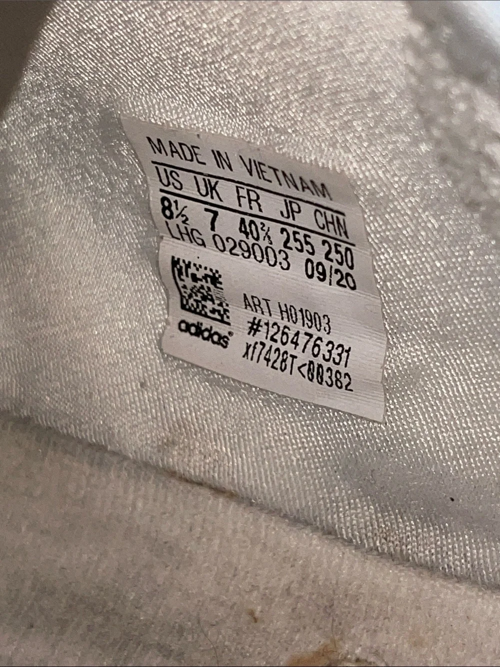 adidas white knit